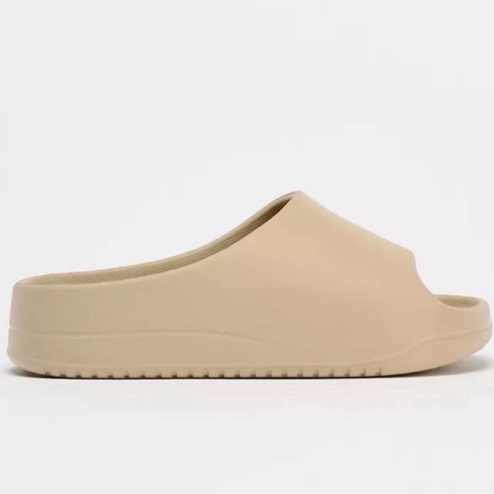 Zara Beige Slide Sandals 38